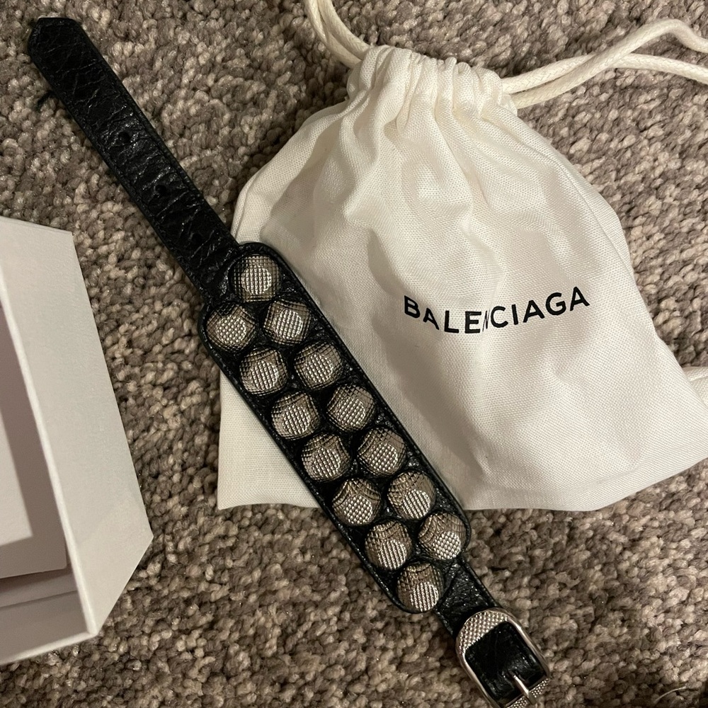 Balenciaga Arena Giant All Stud Two Row Bracelet